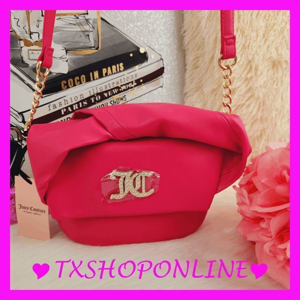 💞🌺{Juicy Couture} pink flash soft bow crossbody bag🌺💞 NWT